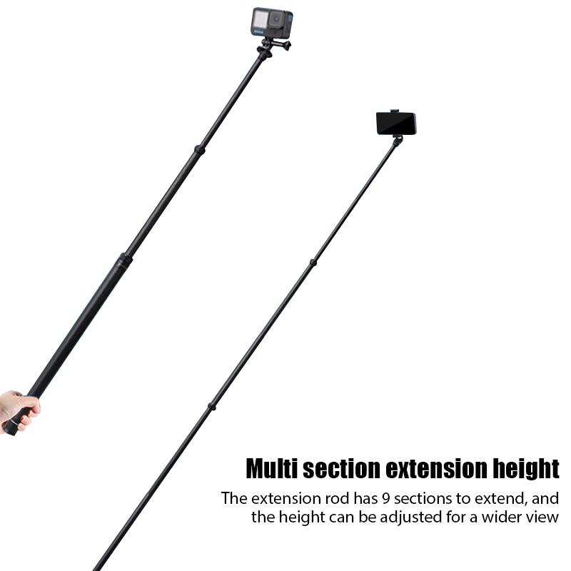 290CM Carbon Fiber Invisible Extended Edition Selfie Stick pro Insta360 X3 GO 3 Action 4 Příslušenství pro GoPro Selfie Stick