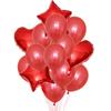 Champagne Gold Love Pentagram Aluminum Film Balloon Pearlescent Latex Balloon Combination Set