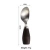 304 Stainless Steel Wooden Handle Spoon Standing Wood Handle Fork New Kids Soup Spoon  Kitchen Tool
