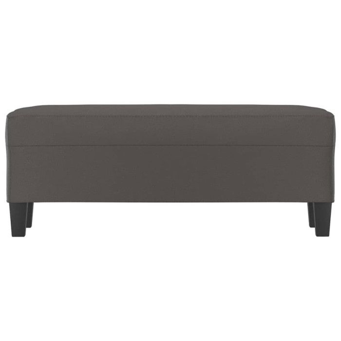 349462 vidaXL Banc Gris 100x35x41 cm Similicuir