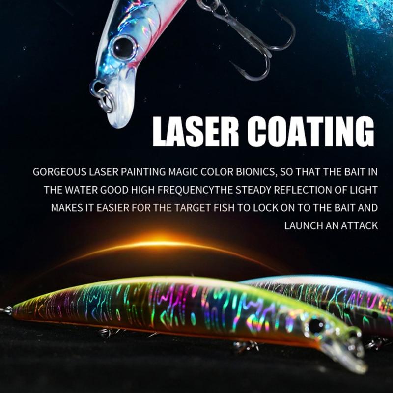 3D Artificial Fishing Lures with 3 Hooks High Attraction Life Like Swimbait Hard Baits for Freshwater and Saltwater