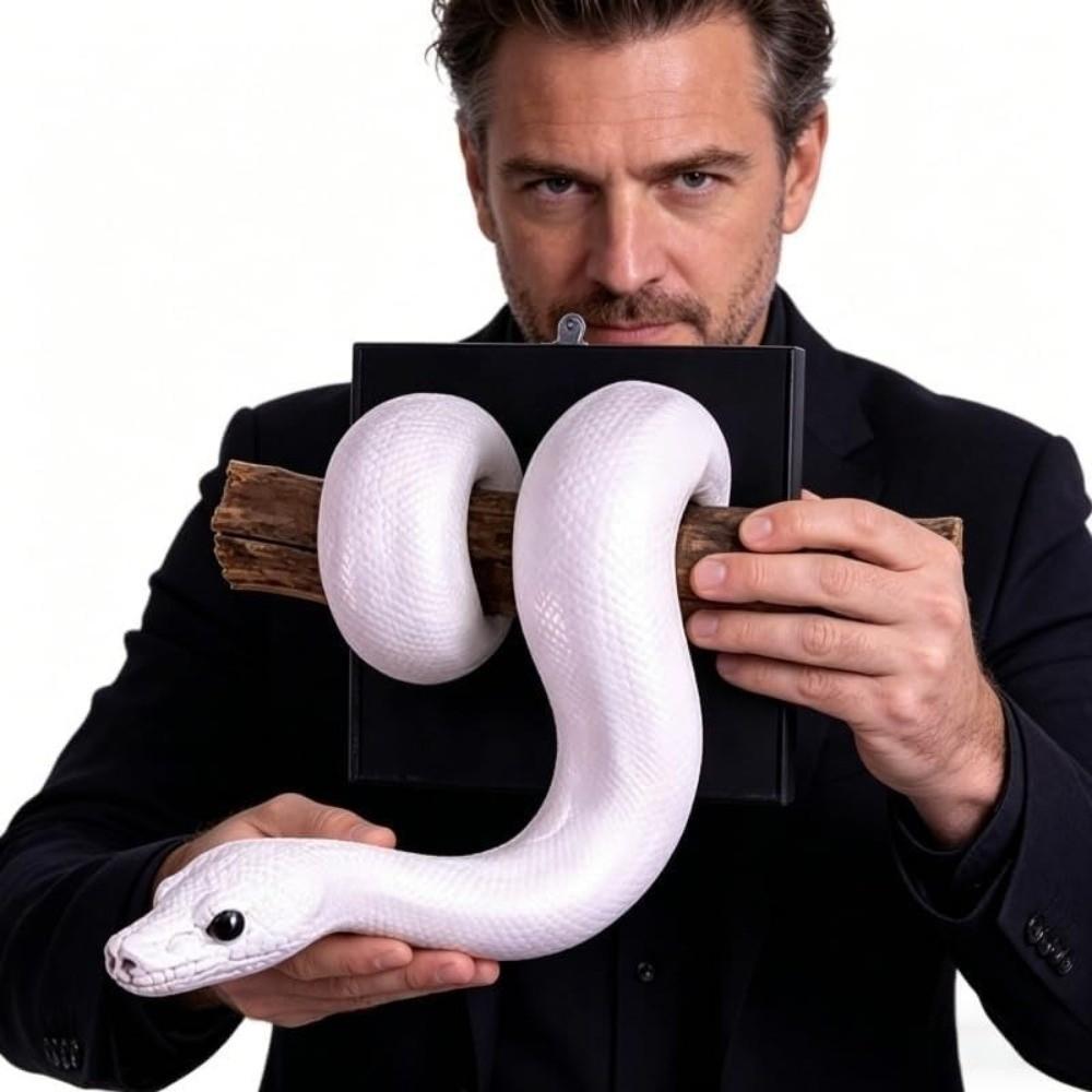 Gothic Accent 3D Metallic Snake Sculpture Realistic Python Hanging Decor Christmas Gift