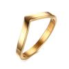 Simple Chevron V Shape Ring or Party 316L Stainless Steel Fashion Zircon Rings For Women