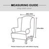 Wing Chair Slipcover Stoelhoezen voor Wingback Stoelhoezen Slipcovers 1 Stuk Stretch Sofahoes Meubelbeschermer Spandex Jacquard Geruit Patroon