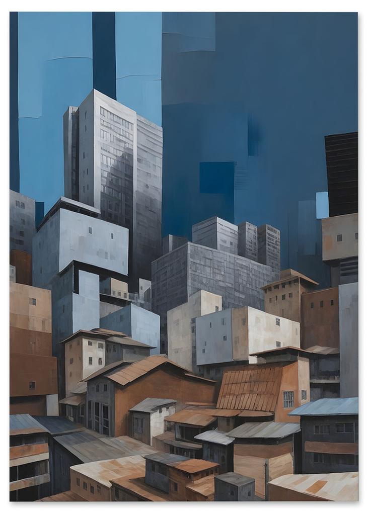 Canvas Painting Buildings Architecture