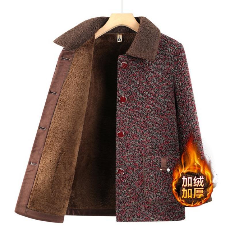 Coat Winter Clothing Autumn and Winter Plush Thickened Woolen Top Mink Clothes Old Lady Warm