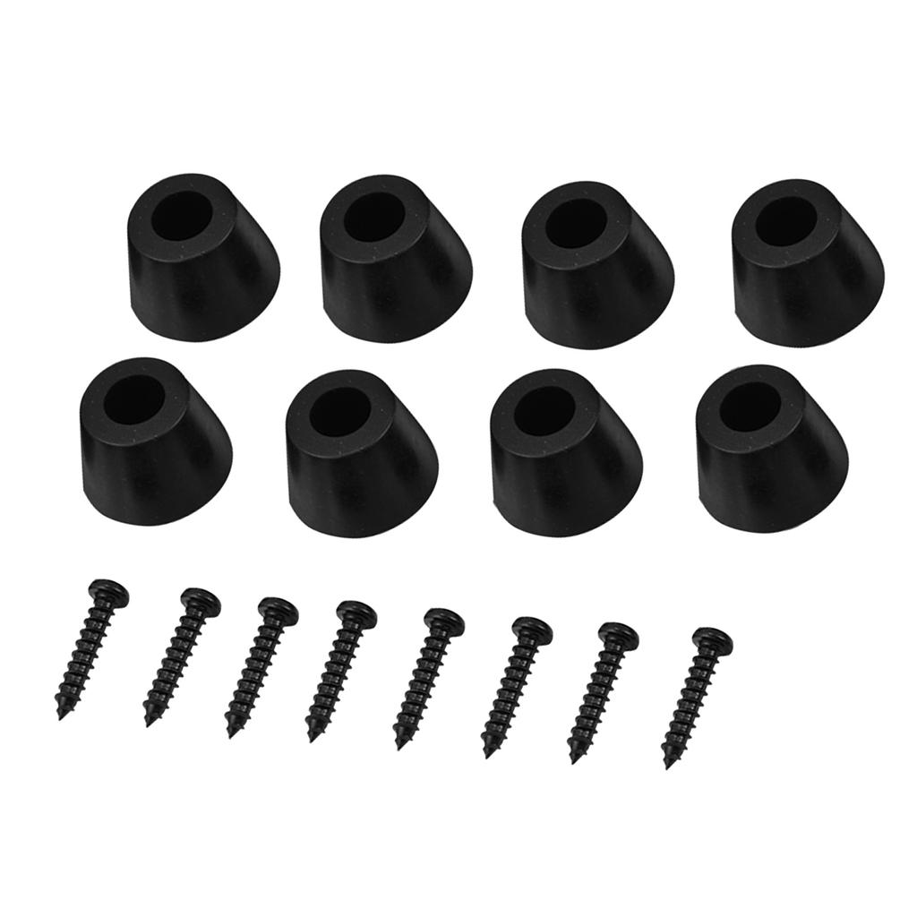 4 Pairs 30x20mm Rubber Feet Anti Vibration Base Pad Stand for Speaker Guitar Amplifier W Screws