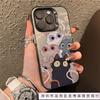 Big Eye Meow is compatible with iPhone 14 Pro, Cartoon 16 Pro Max phone case, iPhone 15 Cute 13 Pro niche 12