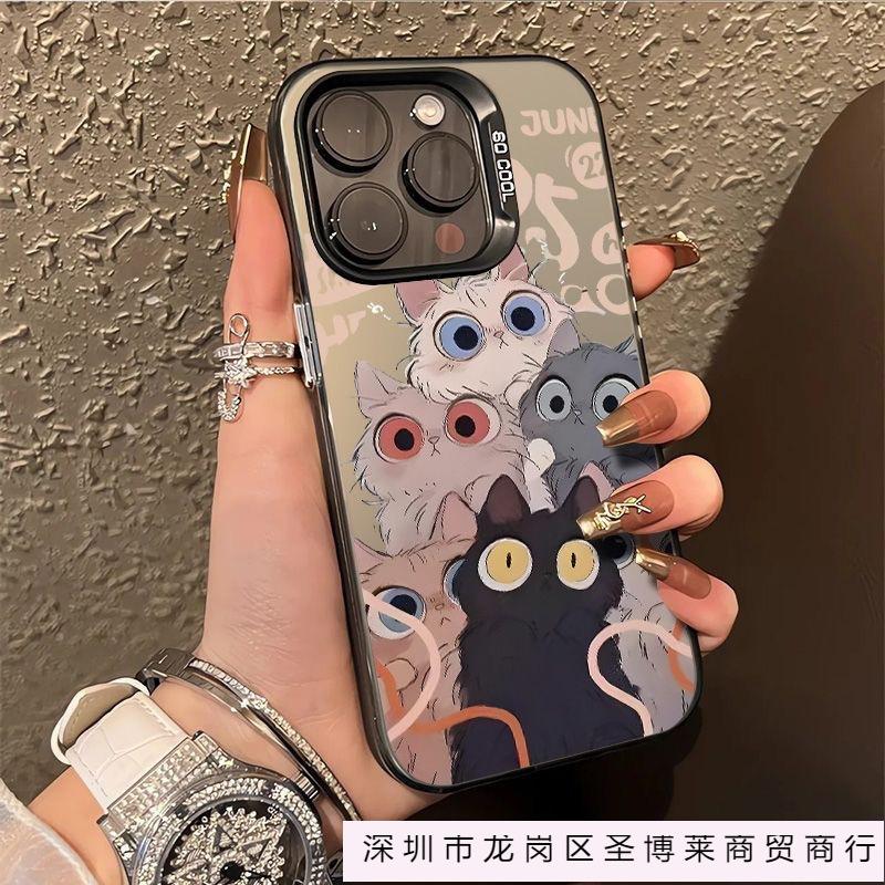 Big Eye Meow is compatible with iPhone 14 Pro, Cartoon 16 Pro Max phone case, iPhone 15 Cute 13 Pro niche 12