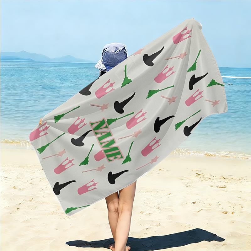 Personalized "Magic Friendship" Beach Towel Microfiber Beach Towel Thin Absorbent for Beach Swimming Yoga Bath Sports. 0910266