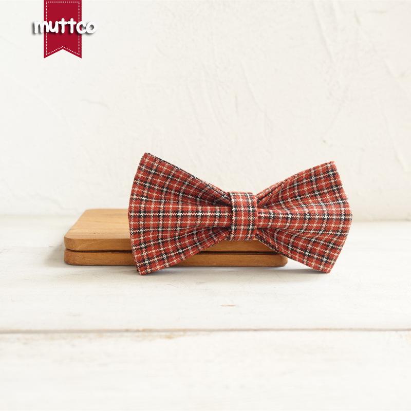 Creative Handmade Dog Bow Tie - MUTTCO UBT-103 Pet Accessories S: 10x6 CM