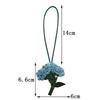 Fashion 3D Sequin Flowers Bouquet Beaded Pendant DIY Rhinestone Beads Keychain Lanyard Hanging Rope Handmade Bag Accessories
