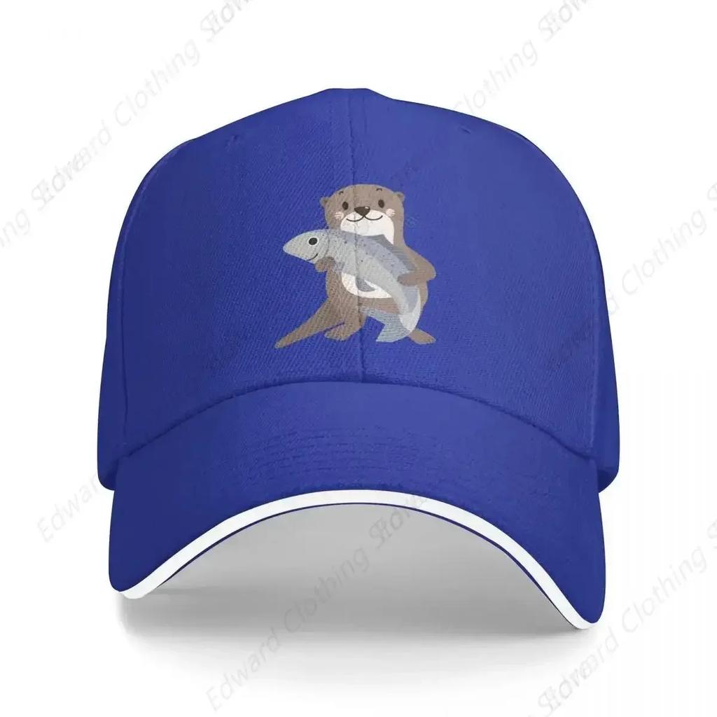 sea otters patternSea otters lovers Baseball Cap Rugby birthday Anime Beach Bag Sun Hats For Women Unisexs