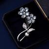 Youshuangxing Brosche High-End Damen Exquisite Imitationskristall Blume Korsage Nische Design Anstecknadel Kleider Accessoires