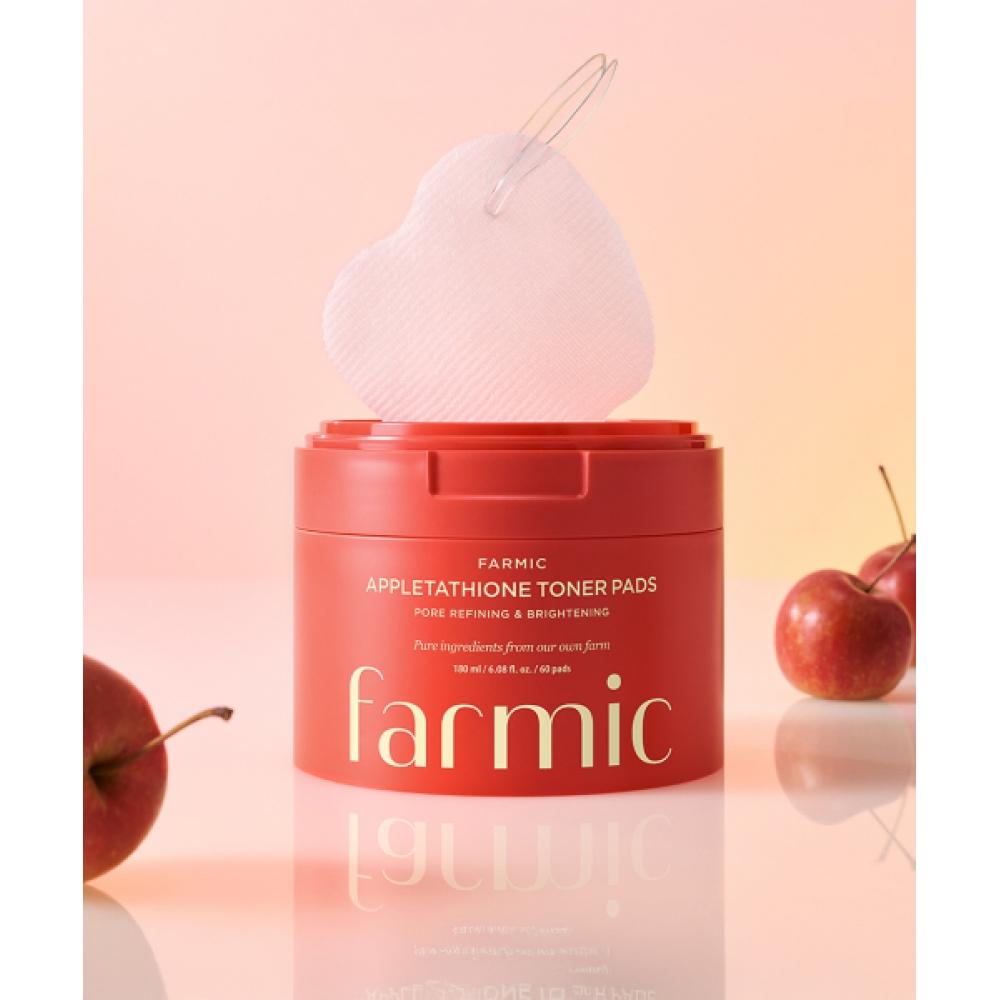 Farmic [set Of 3] Apple Tachion Toner Pad 180ml 60 Sheets