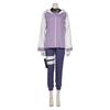 Naruto Hinata Hyuga Complete Cosplay Set with Headband & Kunai Bag, Casual Daily Anime Outerwear for Girls