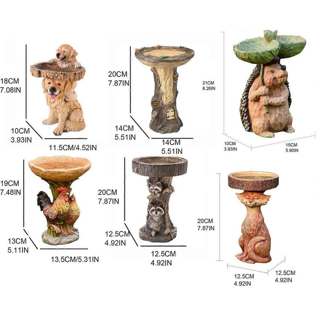 Creative Resin Bird Feeder for Yard Outdoor Wild Bird Feeder Decorative Bird Feeder for Wild Birds Yard Decoration Bird Feeder Decoration