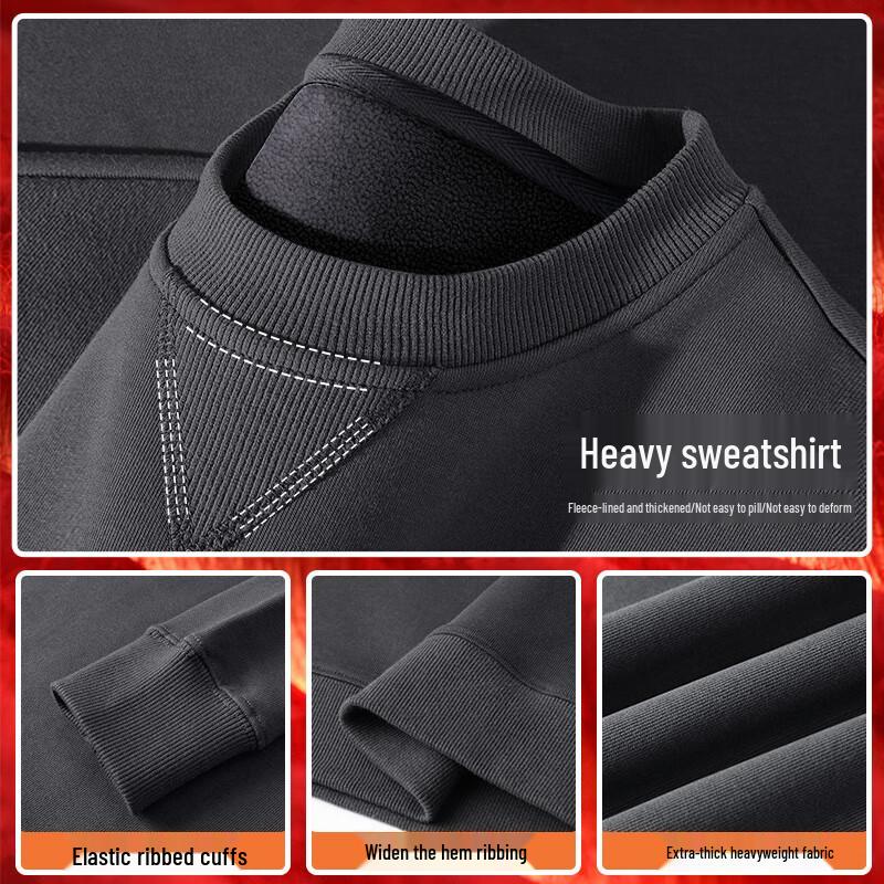 Hodo Men's Thermal Fleece Crewneck Sweatshirt