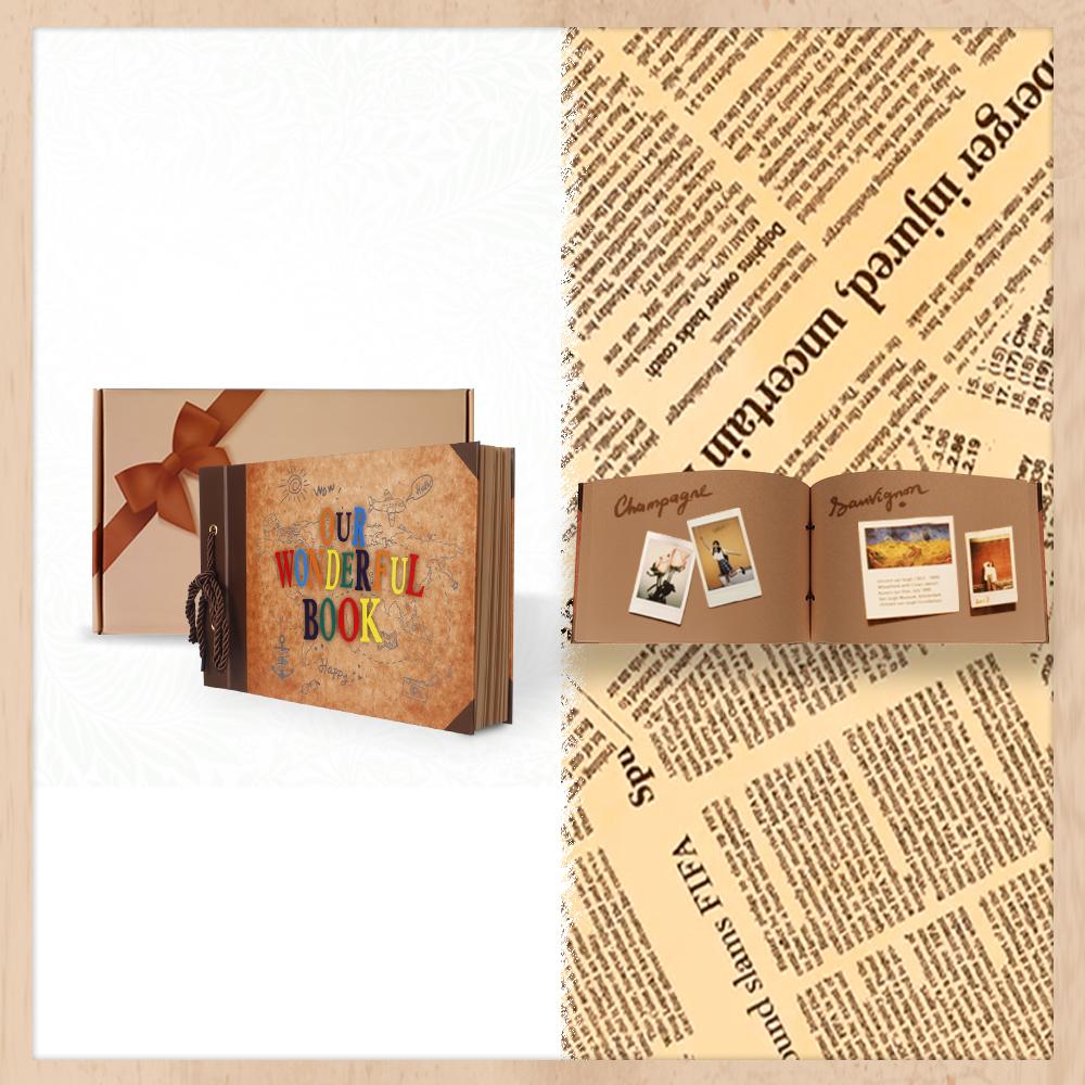 Retro-style Photo Album, Detachable Binder, Handmade DIY Commemorative Album, Suitable As Gifts for Weddings and Anniversaries