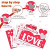 6/12Pcs Valentines Day Couple Scratch Card with Stickers DIY Romantic Love Heart Greeting Card Wedding Engagement Anniversary Party Supplies