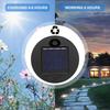 4 Stück Ersatz-Solarleuchten-Oberteile für Outdoor-Hängelaternen, Solarleuchten-Teile, Runde Solarleuchten, Wasserdicht