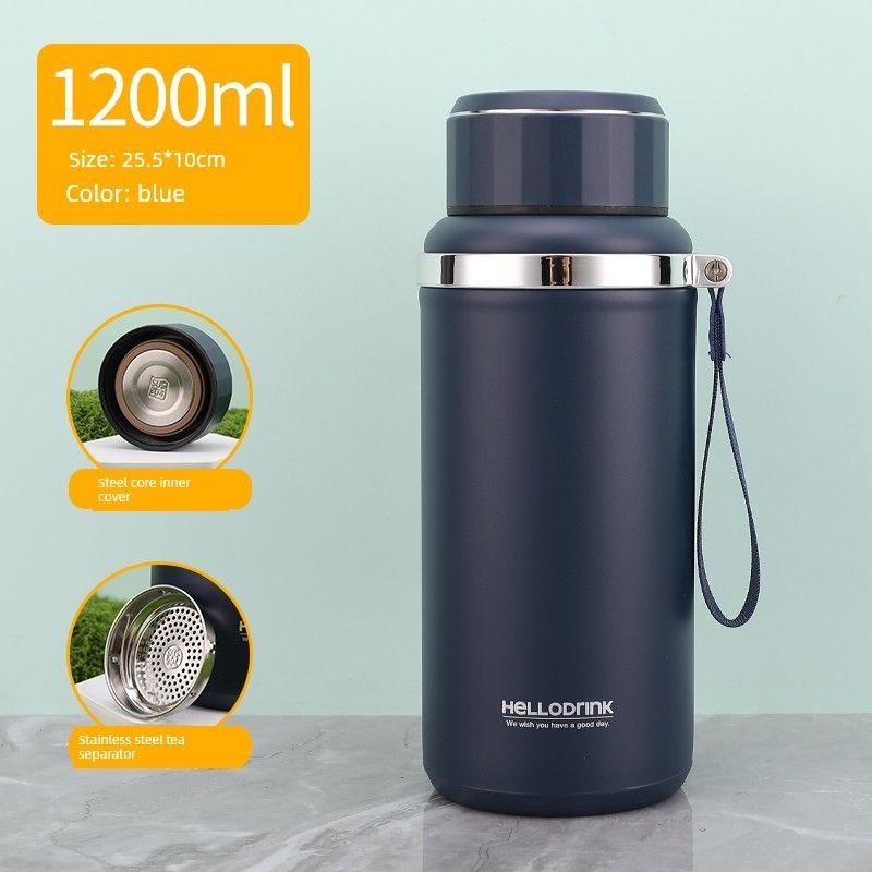 Large-Capacity Thermos Cup 316 Stainless Steel Tea Cup Outdoor Portable Water Cup 1 Liter Travel Sports Water Bottle 1500