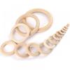 12-125mm Wooden Rings Teether Handmade Baby Natural Maple Wooden Teething Rings for Necklace Bracelet DIY Crafts Wood Teether