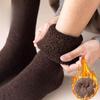 1 Pair Winter Thick Warm Knee-High Men'S Wool Socks Men'S Merino Calf Socks Casual Cashmere Terry Socks Fashion Stockings Men