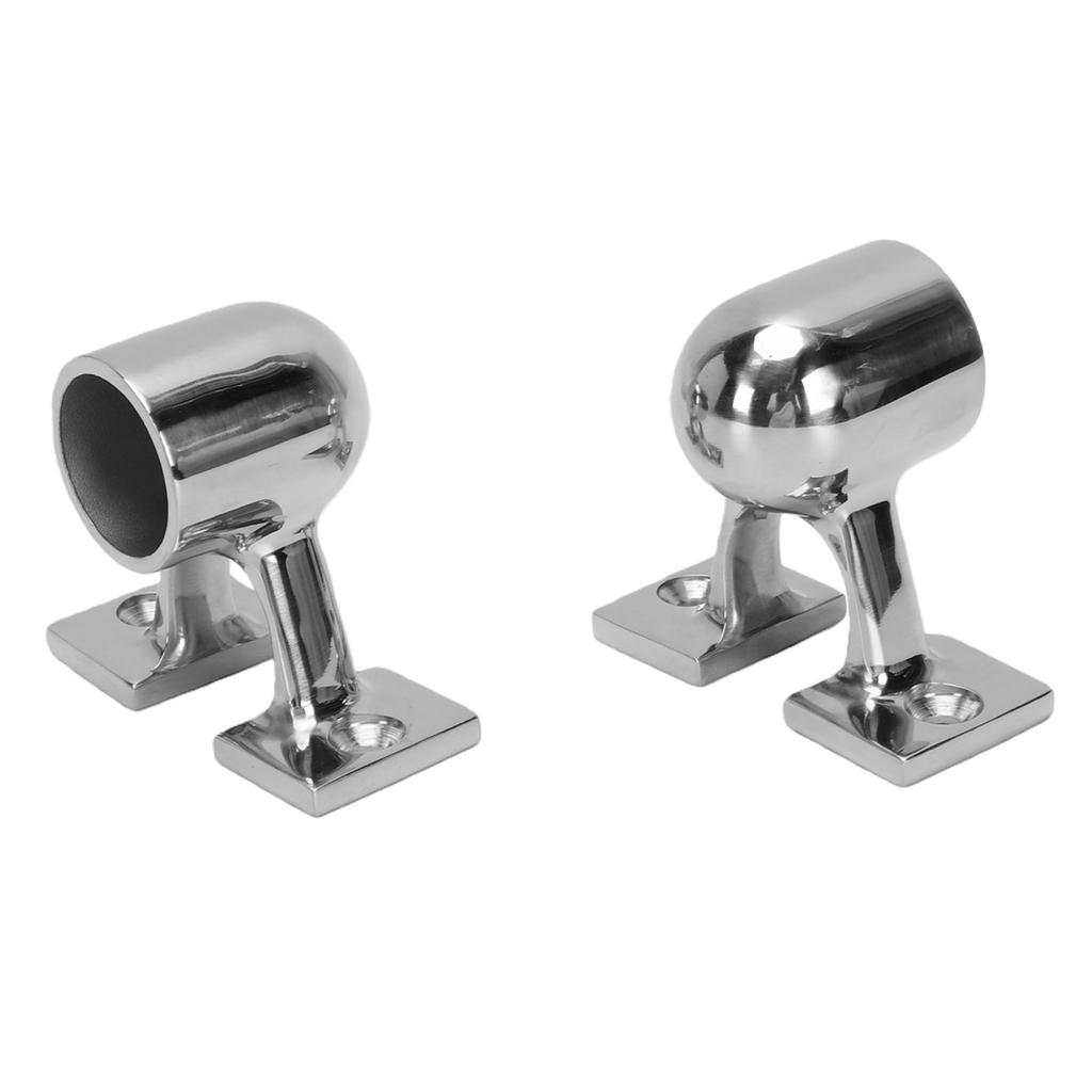2pcs Boat Hand Rail Fitting 1in OD Tube 90 Degree End Stanchion Marine Railing Support Bracket Hardware