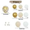 103pcs Platinum Balloon Arch Set White Golden Balloon Wreath Suitable for Birthday, Wedding, Engagement Party Decoration