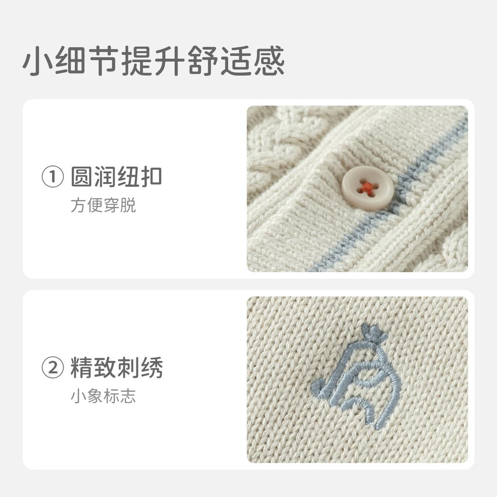 David Bella Boys' Sweater Autumn Dress Children's Stylish Knitted Sweater Baby Pure Cotton Coat Cardigan