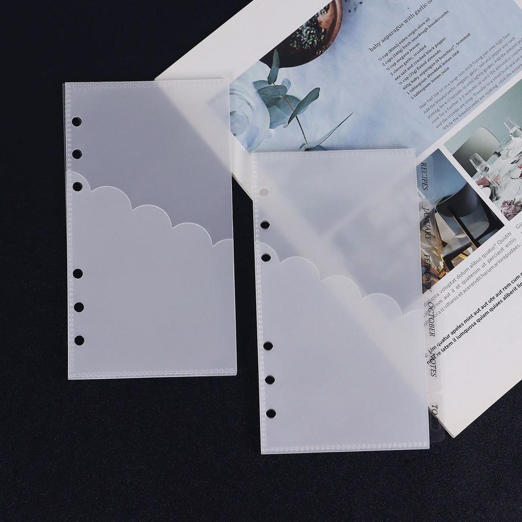 A6 5Pcs PP Double-Layer Transparent Index Divider For Binder Planner Notebook Stationery Notebook Paper Divider Accessories