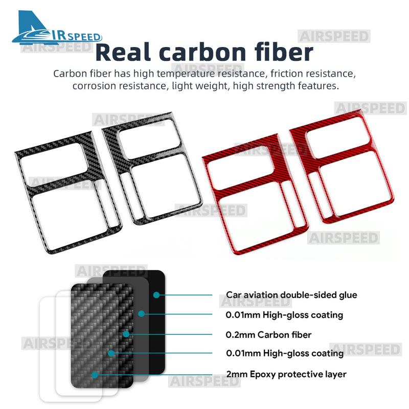 For Volkswagen Touran MK2 1T2 2010 2011 2012 2013 2014 2015 Real Soft Carbon Fiber Sticker Car Air Outlet Side of Center Console