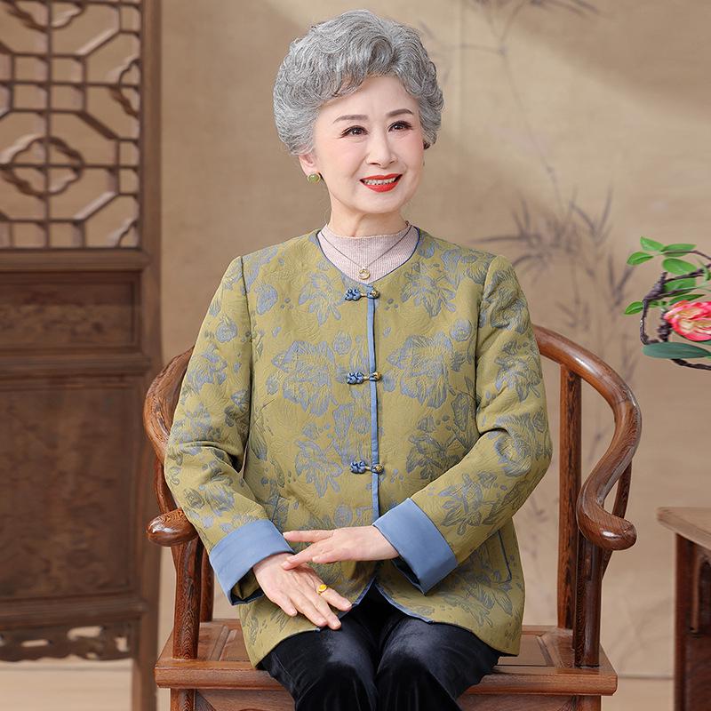 

Новый стиль 2026 года Весенняя верхняя одежда для бабушек для женщин среднего и пожилого возраста 5XL (145-160 lbs)