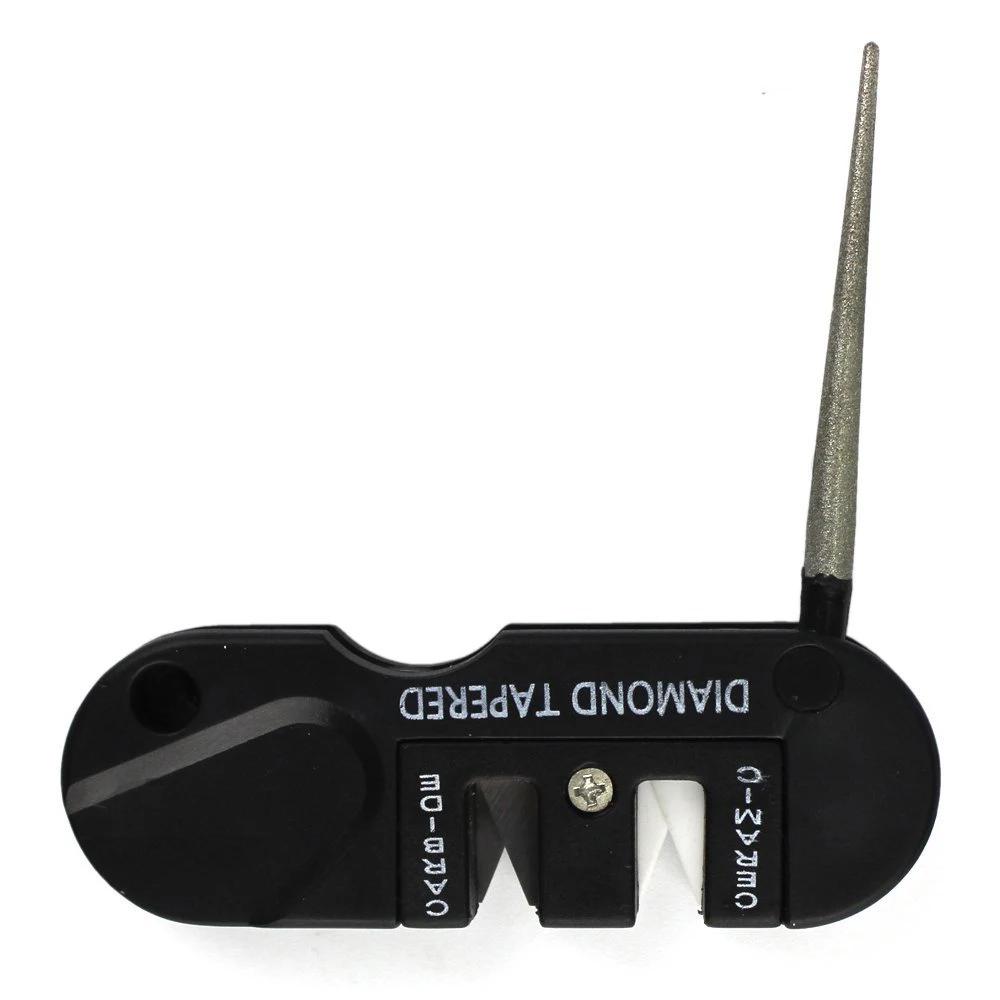 

Портативная точилка для ножей 4-в-1 из вольфрамовой керамики и карбида, для заточки рыболовных крючков, карманный алмазный инструмент, для кемпинга, походов, активного отдыха Style A белый