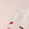 5pcs Strawberry Clear Gift Bags Cute Fruit Party Favor Bags with Handles Shopping Bag Red Heart Strawberry Bags Treat Tote Bags Gift Wrap Bags Handbag