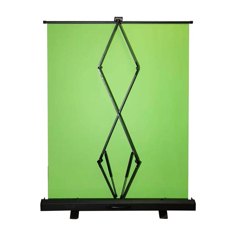 Green Screen Portable Pull-Up Stand for Photography and Live Broadcasts