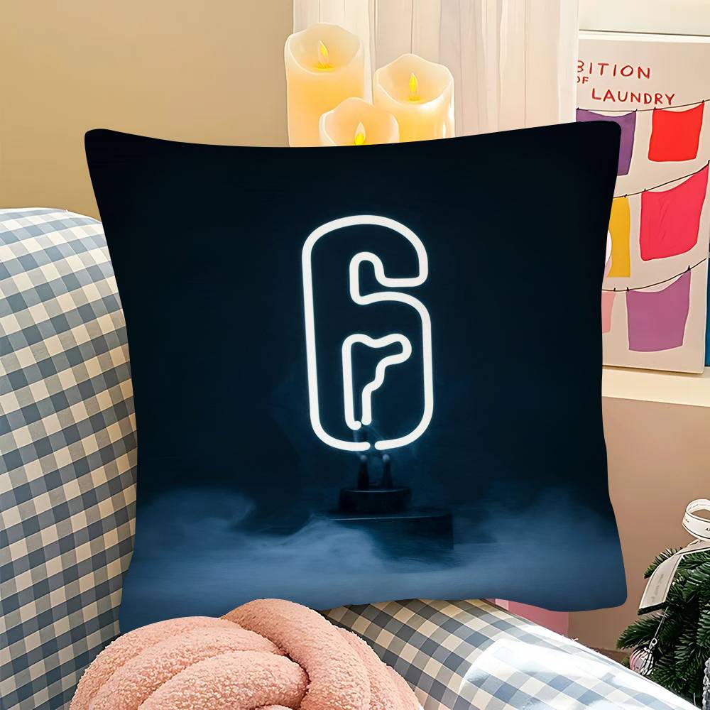 Poszewka na poduszkę Rainbow Six Siege Modna kwadratowa poszewka Sypialnia Sofa Pokój Ins Dekoracja Wypoczynek Poszewka na poduszkę