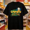 Garfield """FAMOSO IN TUTTO IL MONDO""" T-shirt a maniche corte con stampa di lettere "WORLD FAMOUS", Marchio Streetwear Americano Cotone Pesante Vestibilità Larga Oversize Top per Coppia