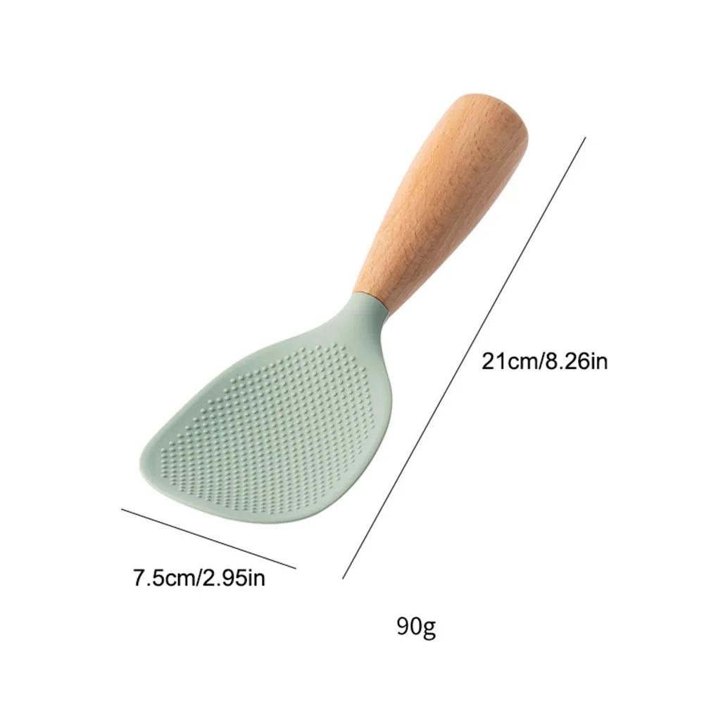 Durable Silicone Rice Spoon Heatproof Non-Stick Cooking Spoon for Pot Anti-Scald Kitchen Gadgets 1PC Kitchen Tool