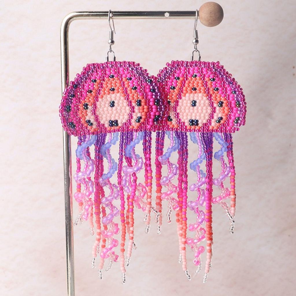 Unique Bohemian Tassels Earrings Featuring Handmade Beads Fashion Ear Jewelry Perfect for Festivals and Parties