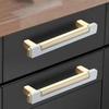 Double-colors Cabinet Pull Zinc Alloy Drawers Pull Nordic Kitchen Cabinets Handle  Cabinet Hardware