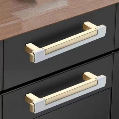 Einfacher Zinklegierung Schrankgriff Doppelfarbig Küchenschrankgriff Schubladengriff für Schrank Kommode Kleiderschrank