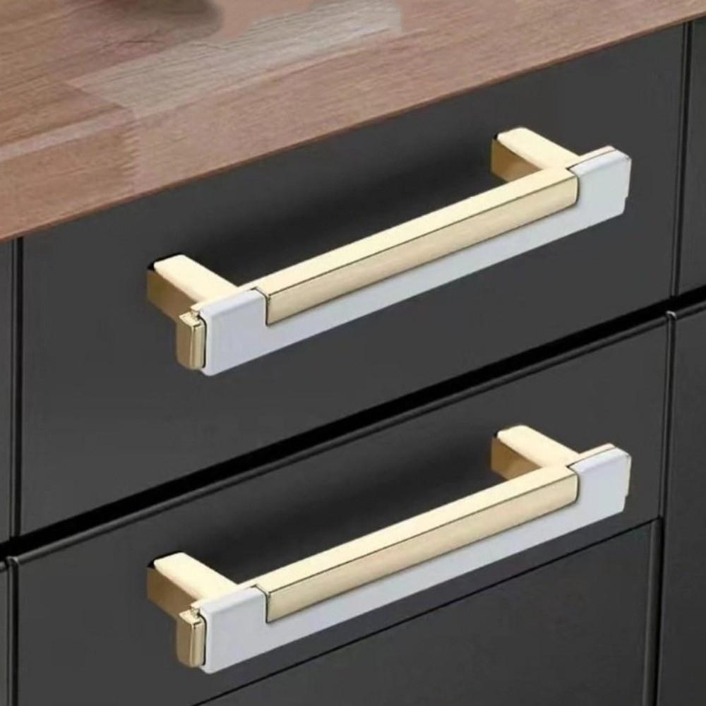 Double-colors Cabinet Pull Zinc Alloy Drawers Pull Nordic Kitchen Cabinets Handle  Cabinet Hardware