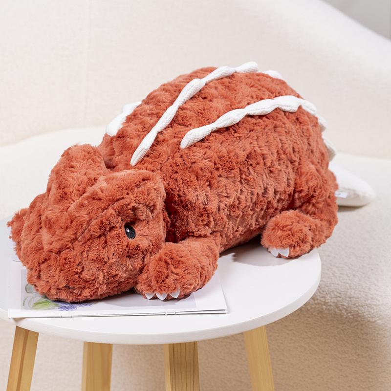 

70/90 см Симуляція Анкілозавра Плюшеві Іграшки Милі Ляльки-Динозаври Подушка Креативні Наповнені М які Для Дітей Хлопчиків Декор Подарунки на День Народження 70cm помаранчевий