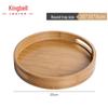 Bambusowa Okrągła Taca do Serwowania z Uchwytami