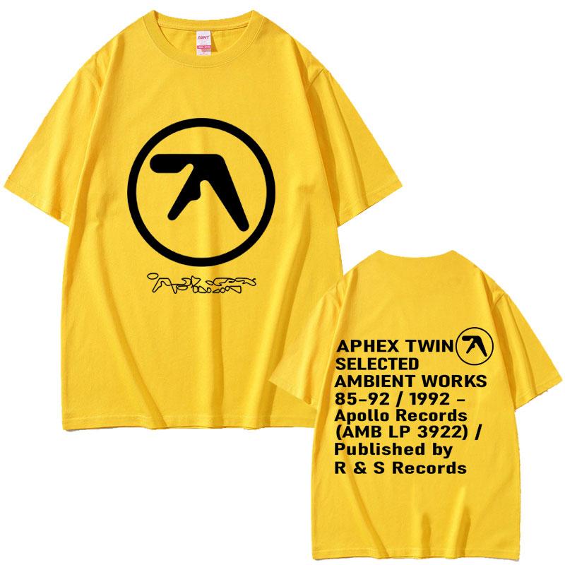 Aphex Twin Graphic Tshirt Men Women Casual Cotton Vintage Short Sleeve T Shirts Male Gothic Rock Tshirts Oversized Streetwear