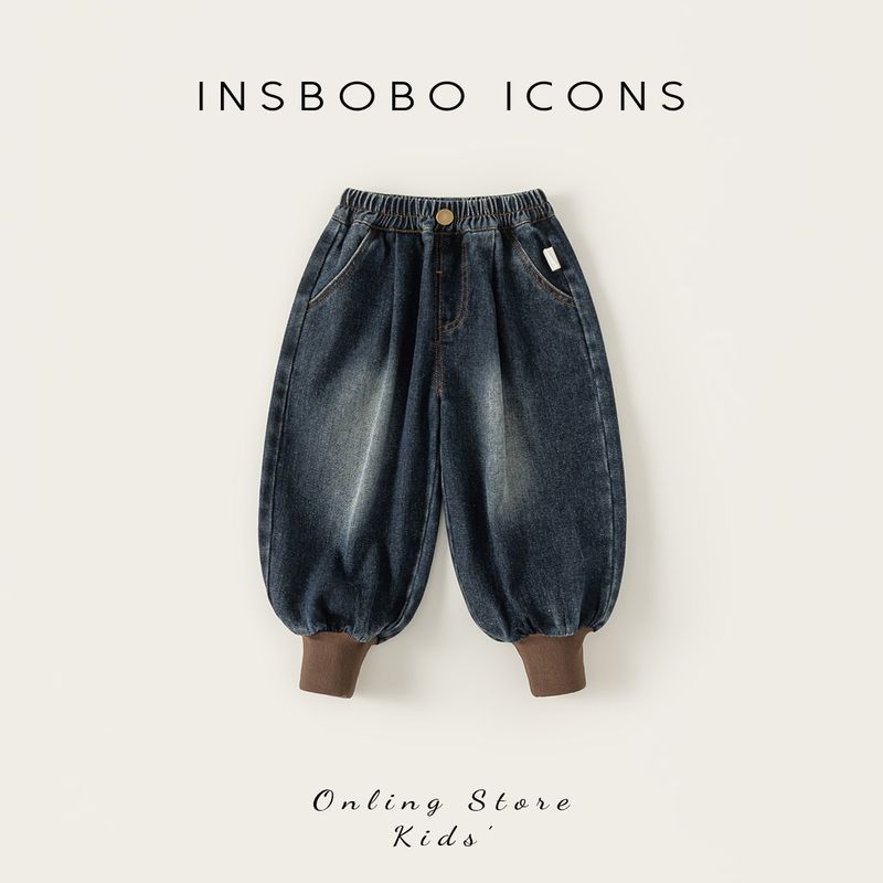 Boys  Pants 2026 Spring New Style Children s Spring and Autumn Jeans Stylish Spring Casual Pants for Boys Super Nice Denim Blue (Spring and Autumn) 80