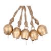 Handmade Gold 5 Jingle Bells for Rustic Wind Chimes, Boho Dream Catcher Supplies, and Farmhouse Christmas Crafting Projects
