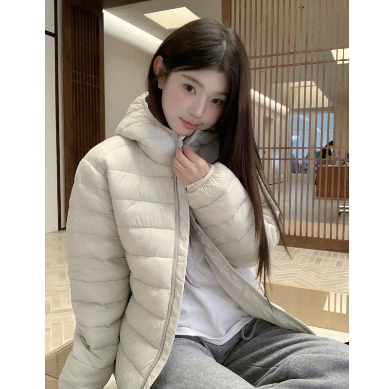 

Хлопковое пальто Зимнее Новое Легкое Хлопковое пальто Женское Капюшон Ребристая куртка Повседневная Приталенная Стройнящая Хлопковая куртка для женщин XXL